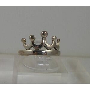 Vintage Sterling Silver Crown Queen Princess Toe Ring NOS 925 1.6g Thailand Made